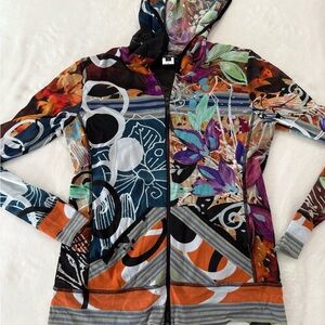 Petit Pois by Viviana G Abstract Bomber Jacket Size Large W56